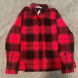 Cropped Plaid Flannel Boyfriend Shirt for Women